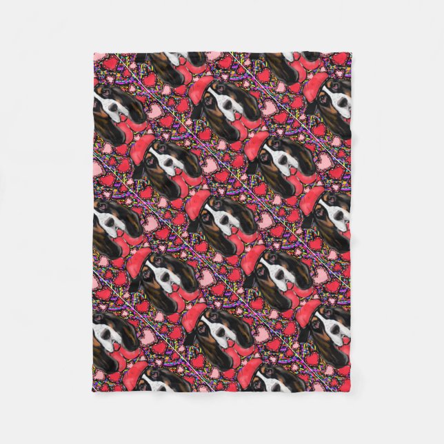 Couverture Polaire Basset Hound (Devant)