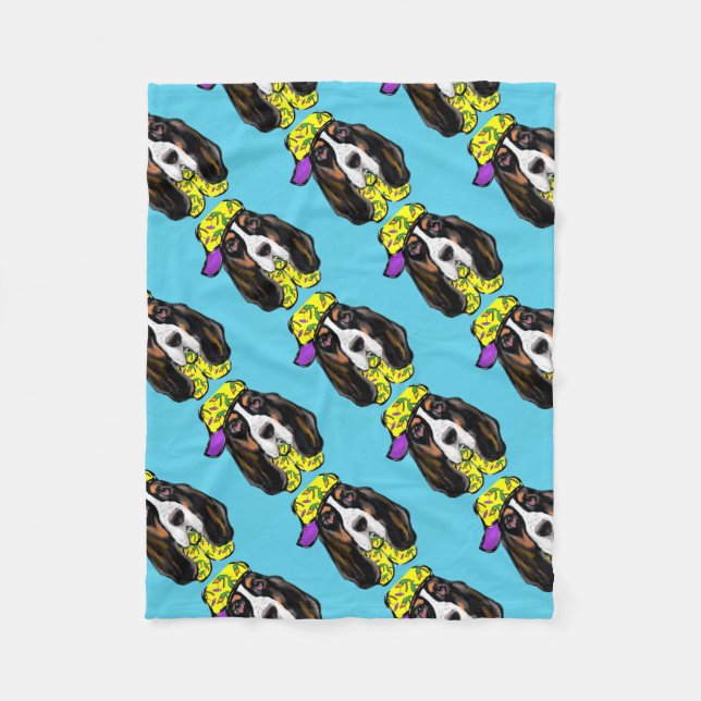 Couverture Polaire Basset Hound (Devant)