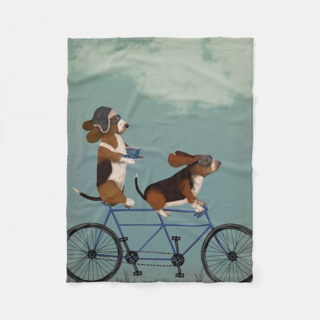 Couverture Polaire Basset Hound Tandem (Devant)