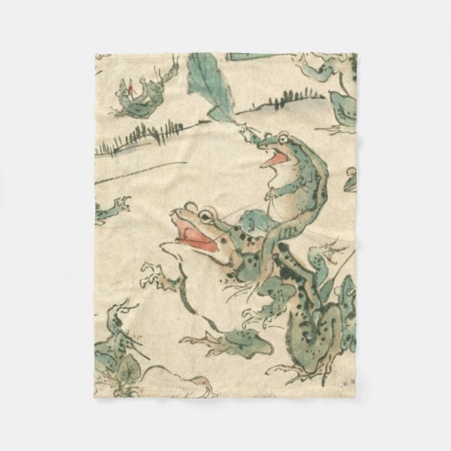 Couverture Polaire Bataille Des Grenouilles - Kawanabe Kyosai (Devant)