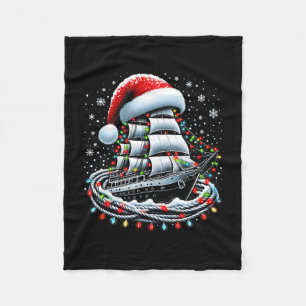 Couverture Polaire Bateau de croisière de navigation de Noël entouré 
