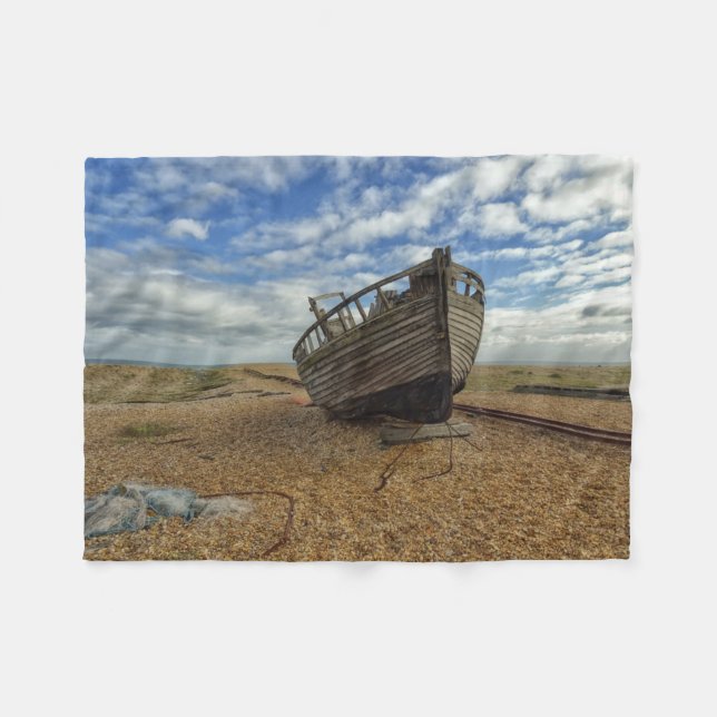 Couverture Polaire Bateau de pêche en bois abandonné | Dungeness (Devant (Horizontal))