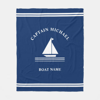 Couverture Polaire  Bateau nautique Marine Blue Boat Nom Voile