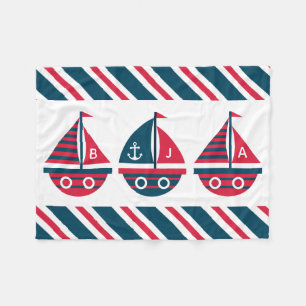 Couverture Polaire Bateaux à voile triés Monogram Fleece Blanket