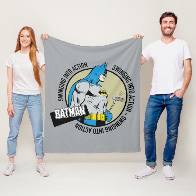 Couverture Polaire Batman Golfing - Passage En Action (En situation)