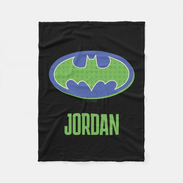Couverture Polaire Batman | Symbole pourpre et vert (Devant)