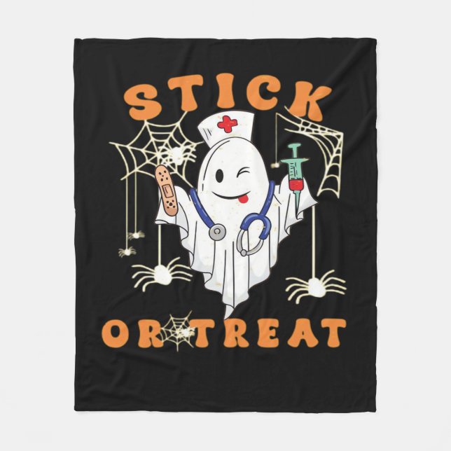 Couverture Polaire Bâton ou traitement Infirmière Éffrayante Infirmiè (Devant)