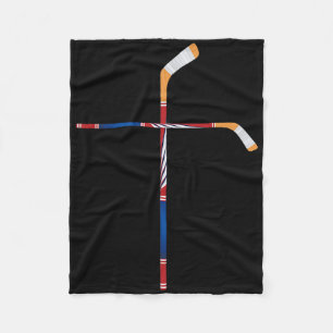 Couverture Polaire Bâtons de hockey sur glace chrétiens Croix Sports