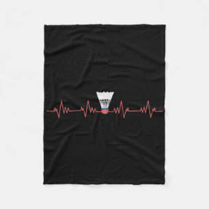 Couverture Polaire Battement de coeur de badminton avec volant pour b