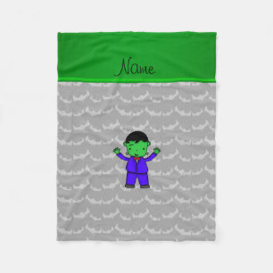 Couverture Polaire Battes nommées personnalisées de gris de