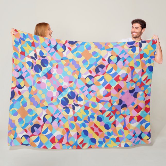 Couverture Polaire Bauhaus Abstrait (En situation)