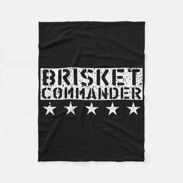 Couverture Polaire [bbq Dude] Brisket Commander Bbq Shirt  (Devant)
