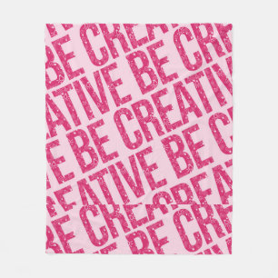 Couverture Polaire Be Creative Motif Word Art Exemples Motif Art