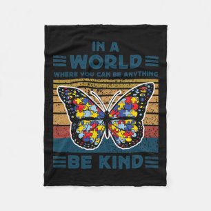 Couverture Polaire Be Kind Sensibilisation sur l'autisme Puzzle Butto