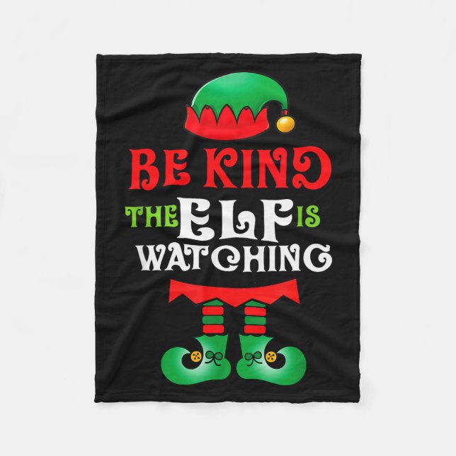 Couverture Polaire Be Kind Teacher Elf Christmas Anti Bullying Kindne (Devant)