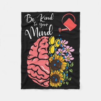 Couverture Polaire Be Kind To Your Mind - Mental Health Awareness 
