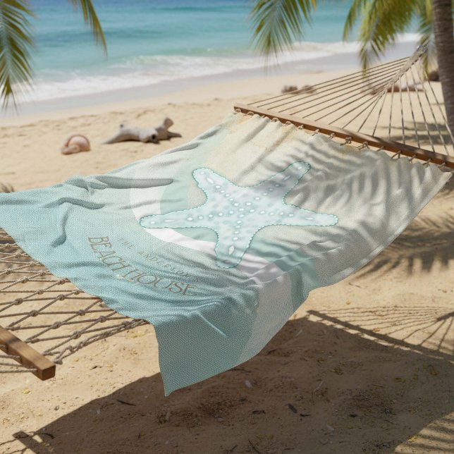 Couverture Polaire Beach House Nautical Starfish Aqua Blue ID623 (Créateur téléchargé)