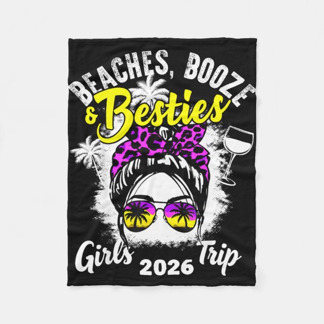 Couverture Polaire Beaches booze besties girls trip 2026 florida (Devant)