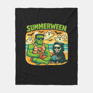 Couverture Polaire Beachside Boogeymen - Classe Retro Summerween Vibe