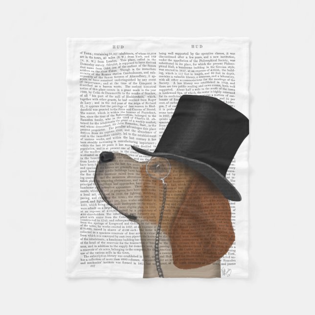 Couverture Polaire Beagle, Hound officiel et Casquette (Devant)