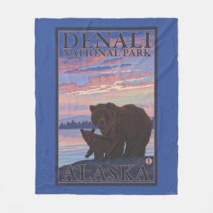 Couverture Polaire Bear and Cub - Denali National Park, Alaska