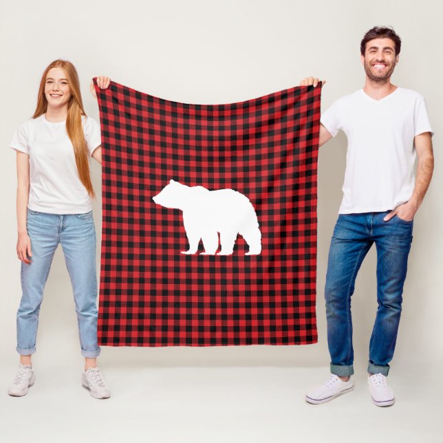 Couverture Polaire Bear Buffalo Check Mountain Living (En situation)
