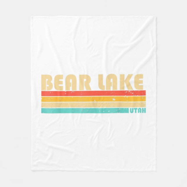Couverture Polaire BEAR LAKE UTAH Fun Fishing Camping été (Devant)