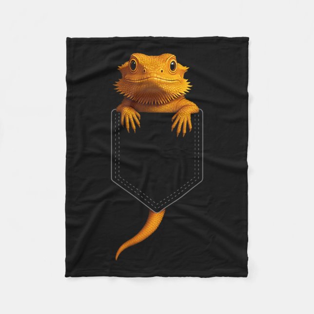Couverture Polaire Bearded Dragon Cket Cute Exotic Lizard Reptile Pet (Devant)