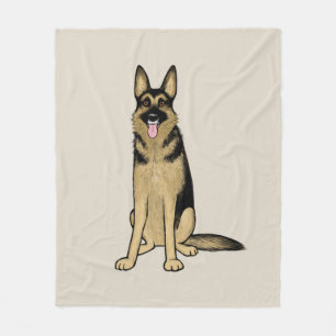 Couverture Polaire Beau berger allemand chien Art pour animaux de c