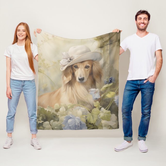 Couverture Polaire Beau Dachshund (En situation)