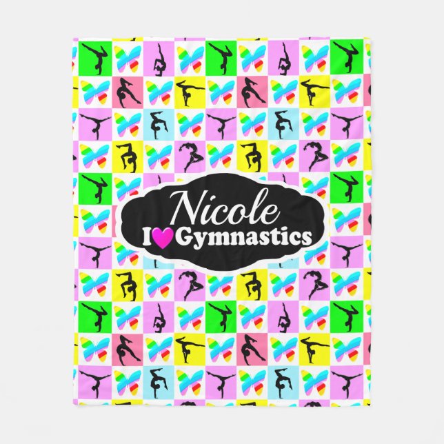 COUVERTURE POLAIRE BEAU GYMNASTIQUE BUTTERFLY DESIGN (Devant)