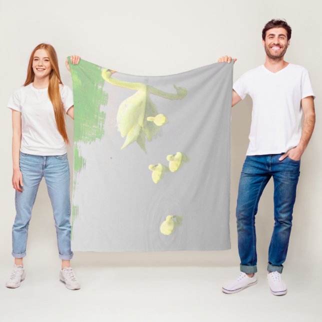 Couverture Polaire Beau Lac des Cygnes (En situation)