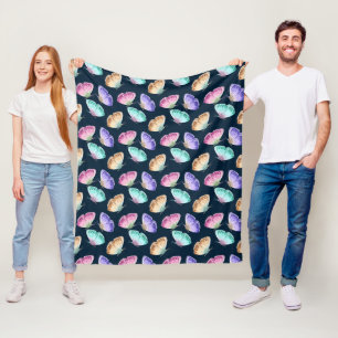 Couverture Polaire Beau Motif à papillon aquarelle