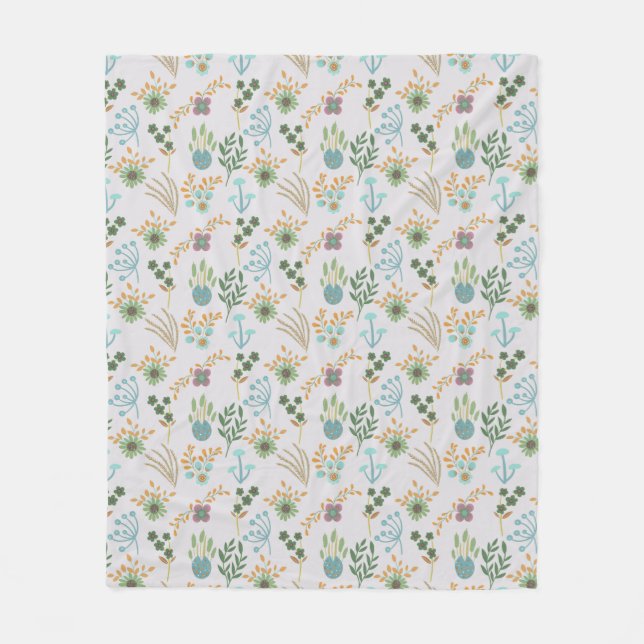 Couverture Polaire Beau Motif de printemps (Devant)