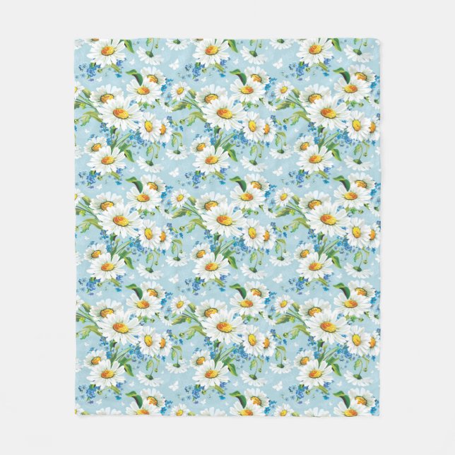 Couverture Polaire Beau motif floral lumineux élégant 2 (Devant)