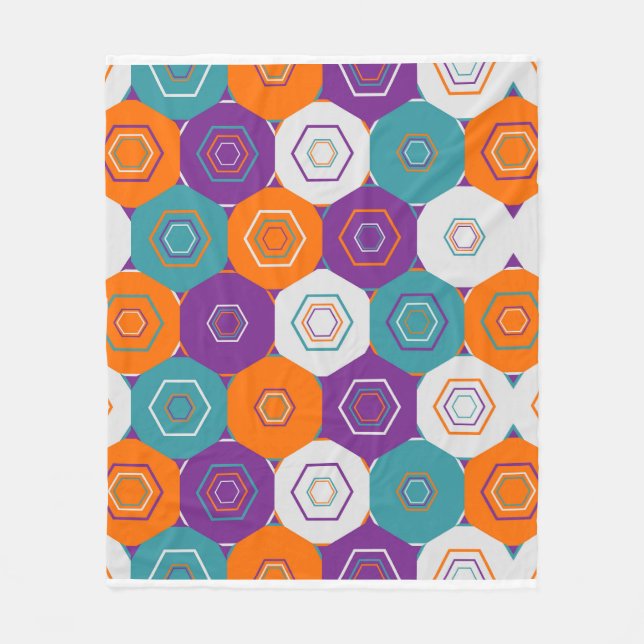 Couverture Polaire Beau motif géométrique  (Devant)