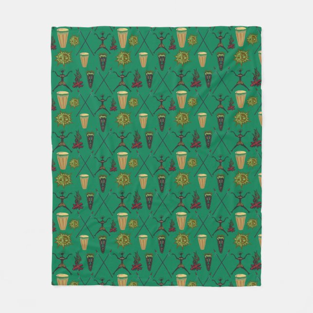 Couverture Polaire Beau Motif Symboles (Devant)