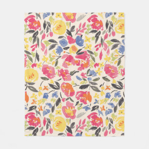 Couverture Polaire Beau motif vintage Floral dans la variété 