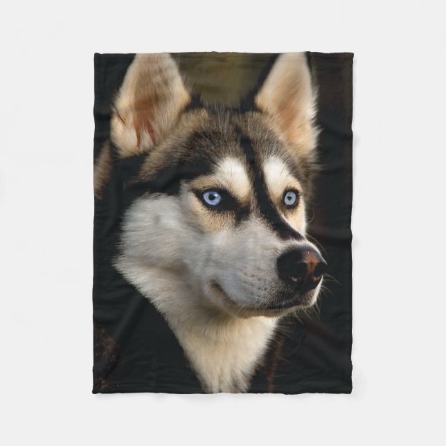 Couverture Polaire Beau Oreiller Husky Lrow (Devant)