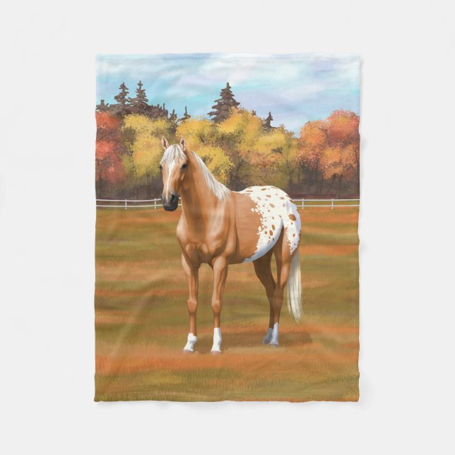 Couverture Polaire Beau Palomino Appaloosa Horse (Devant)