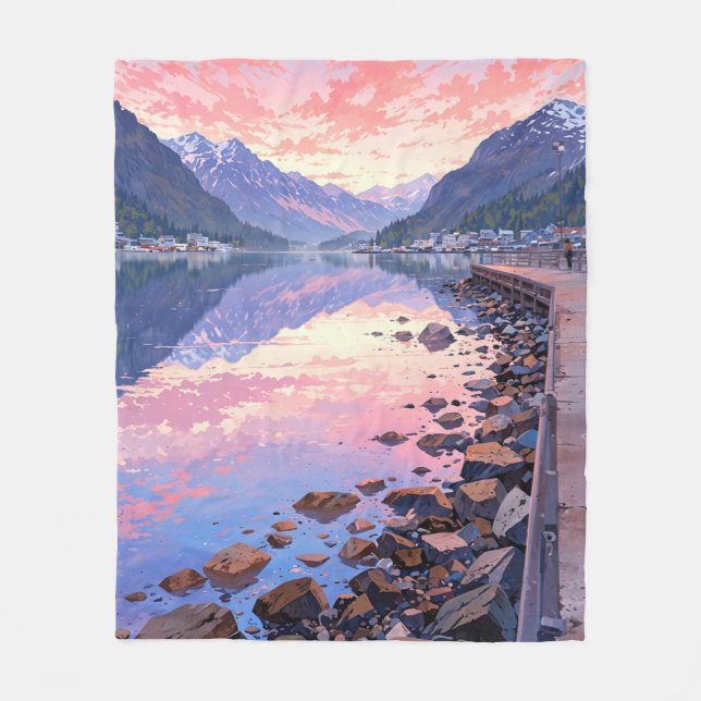 Couverture Polaire Beau paysage de l'Alaska (Devant)