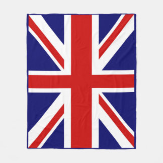 Couverture Polaire Beau U.k Drapeau Union jack Bleu encadré