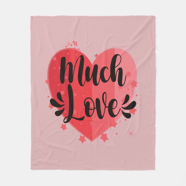 Couverture Polaire Beaucoup d'amour, grand coeur (Devant)
