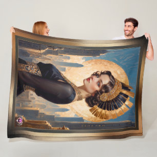 Couverture Polaire Beauté Art Déco par un disque d'or de Xzendor7