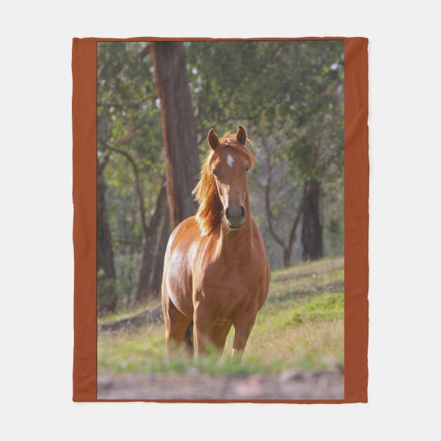 Couverture Polaire Beauté du cheval (Devant)