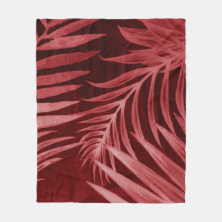 Couverture Polaire Beautiful abstract color pink and red flowers on b
