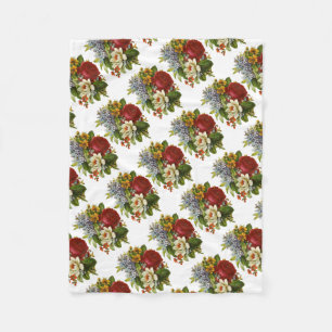 Couverture Polaire Beautiful Romantic Summer Bouquet with Red Rose