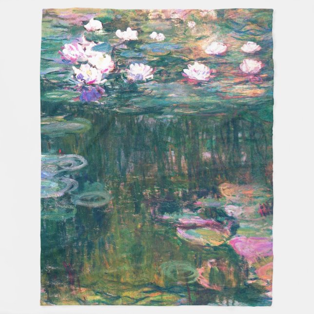 Couverture Polaire Beaux-arts de Monet d'étang de nénuphar (Devant)