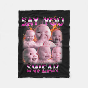 Couverture Polaire Bébé Ai Mème Drôle Rire Dis Tu Jures Rétro Ba