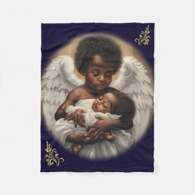 Couverture Polaire Bébé Anges (Devant)